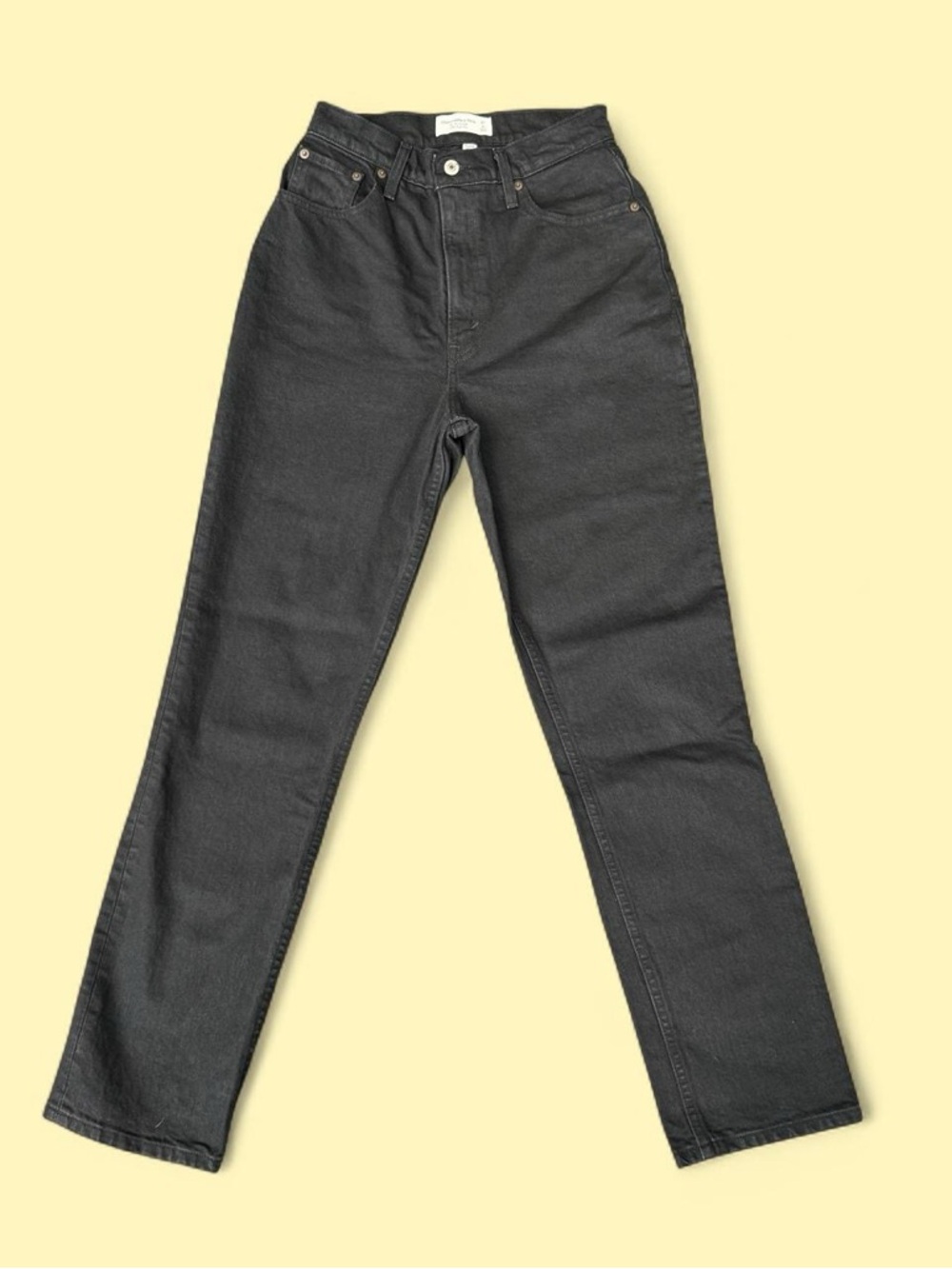 Abercrombie & Fitch Ultra High-Rise Black '90s Straight Jeans